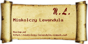 Miskolczy Levendula névjegykártya